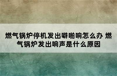 燃气锅炉停机发出噼啪响怎么办 燃气锅炉发出响声是什么原因